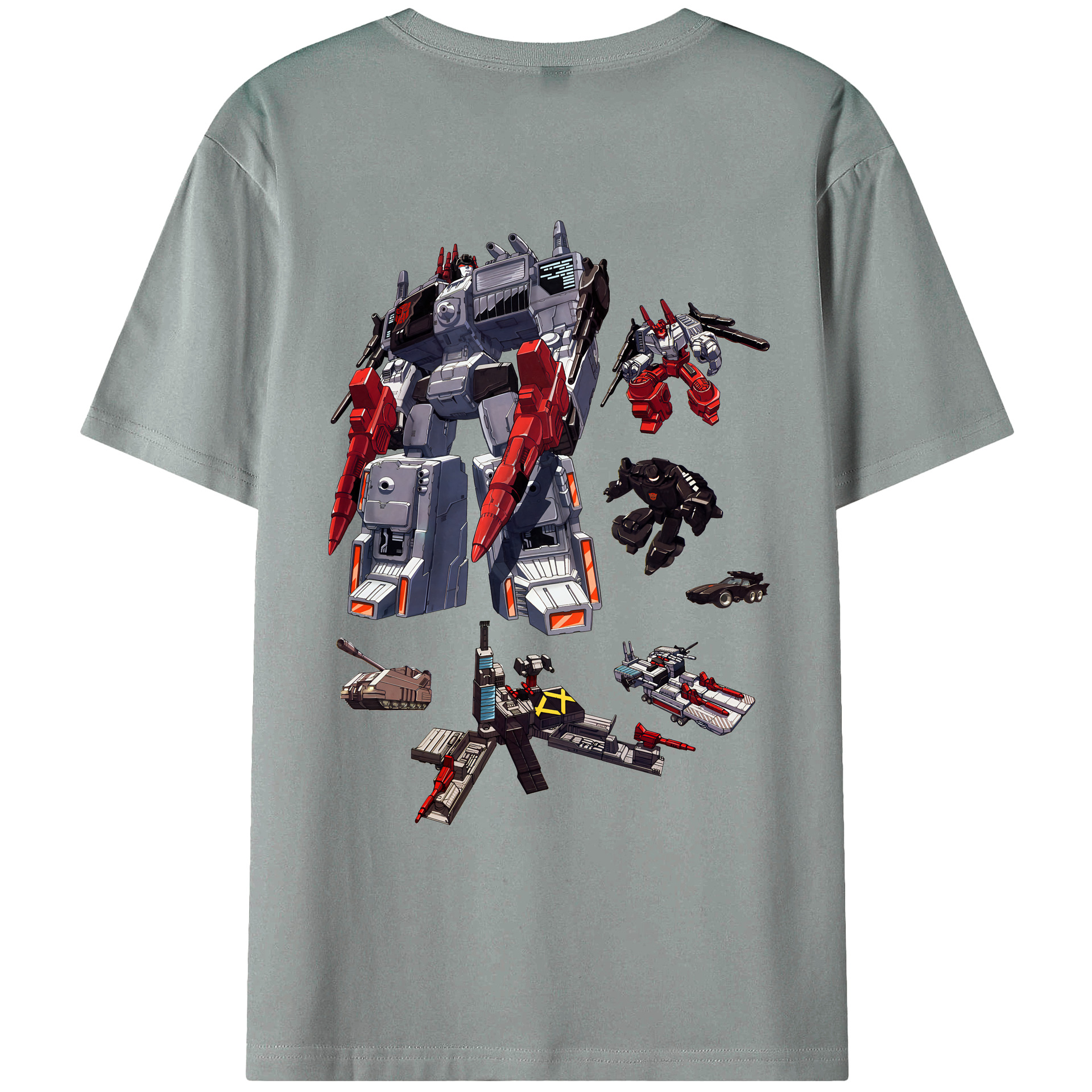 （画像用） Transformers トランスフォーマー 綿100％ メンズ半袖Tシャツ（バックプリント） 通気性